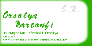 orsolya martonfi business card